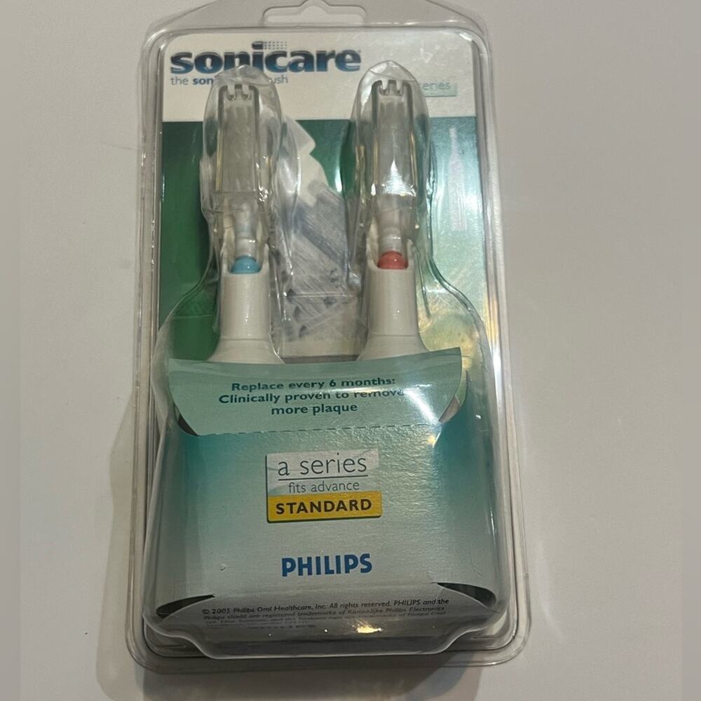 PHILIPS SONICARE A SERIES STANDARD REPLACEMENT NWT 2 BRUSH HEADS